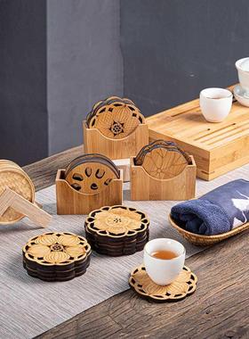 Bamboo Tea Coaster Tea Table Anti-Scald Mat Dining Table Pot