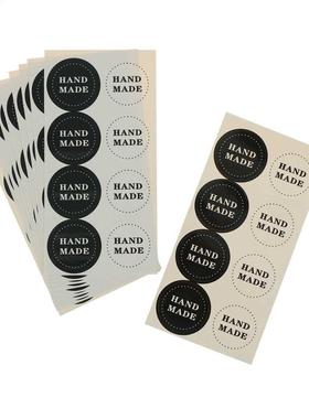 10sheet(80pcs)Thank You Circle Point Stickers black Handme