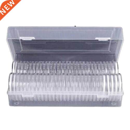 46 mm Coin Capsules Plastic Round Coin Holder Case and 7Size