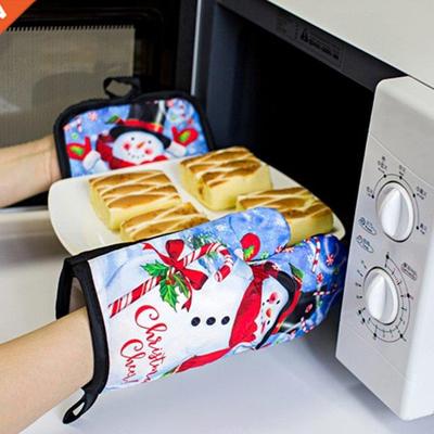 Oven Glove Merry Christmas Heat Insulation Pad Kitchen Bakin