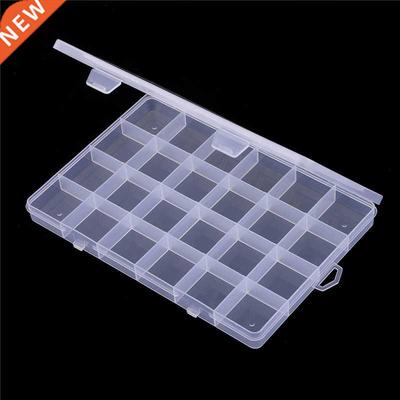 24Grids Plastic Storage Jewelry Box Compartment Adjustable C