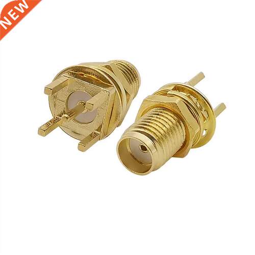 SMA Female PCB Panel Edge Mount Solder Connector Vertical Th