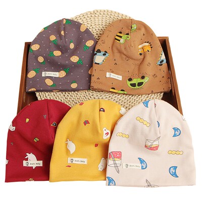 Brand Baby Hat Knit Cotton Cartoon Dinosaur Pattern Baby Cap