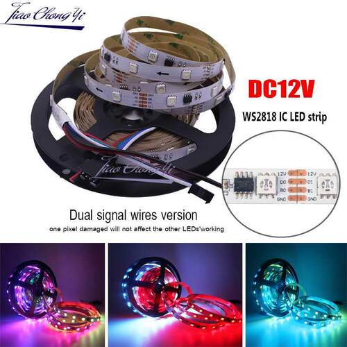 5M 150LED Pixel WS2818 IC DC12V 5050 RGB Full color LED stri