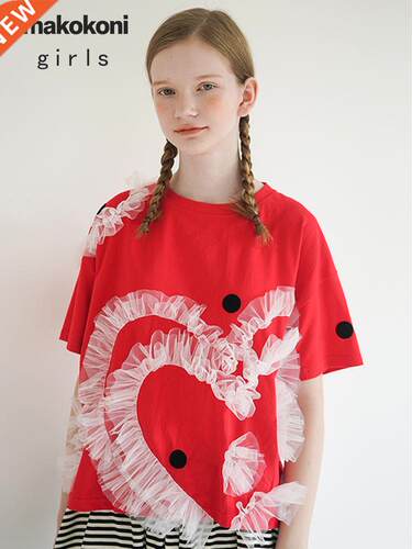 iakokoni red polka dot loose large size original Japanese s