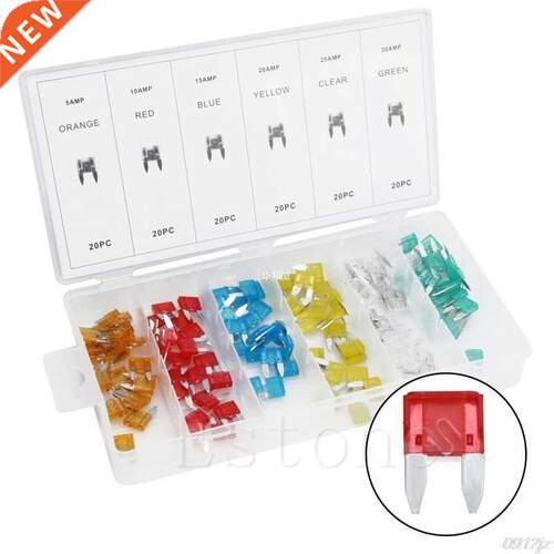 120pcs Assorted Car Fuse Auto Truck SUV Fuses Mini Blade Fus