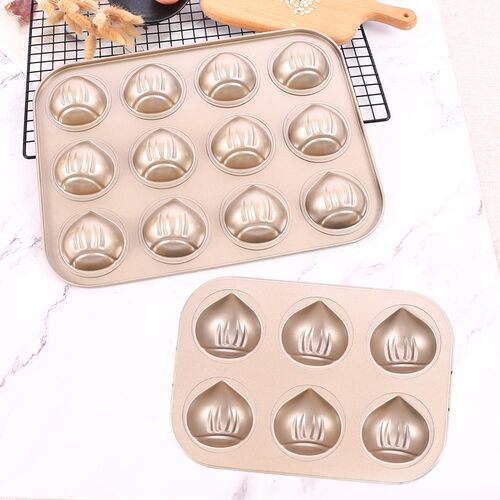 Nonstick 12-Cavity Chestnut Cake Pan Mold Pie Cookies