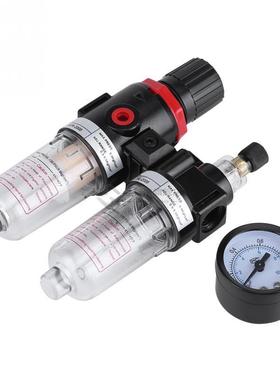 1/4 Air Filter Regulator Lubricator Water Pressure Compresso