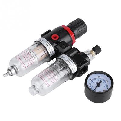1/4 Air Filter Regulator Lubricator Water Pressure Compresso