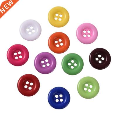 100pcs 18mm Round Resin Buttons Sewing Tools Decorative Butt