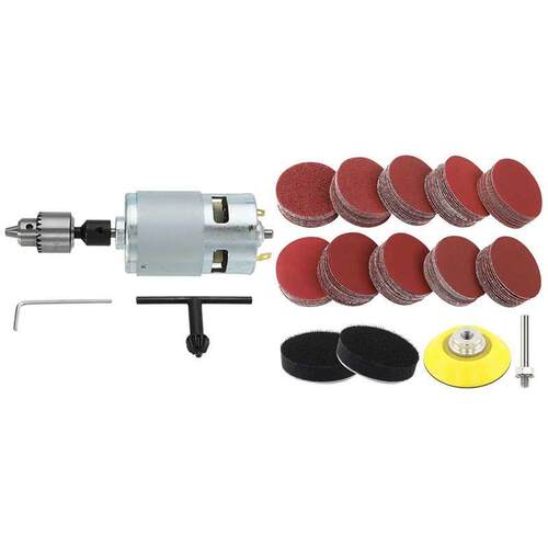 1set Dc 12-24V 775 Motor Electric Drill with Drill Chuck Dc