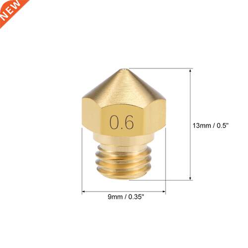 0.6mm 3D Printer Nozzle Head M7 Thread Replacement 适用于 MK