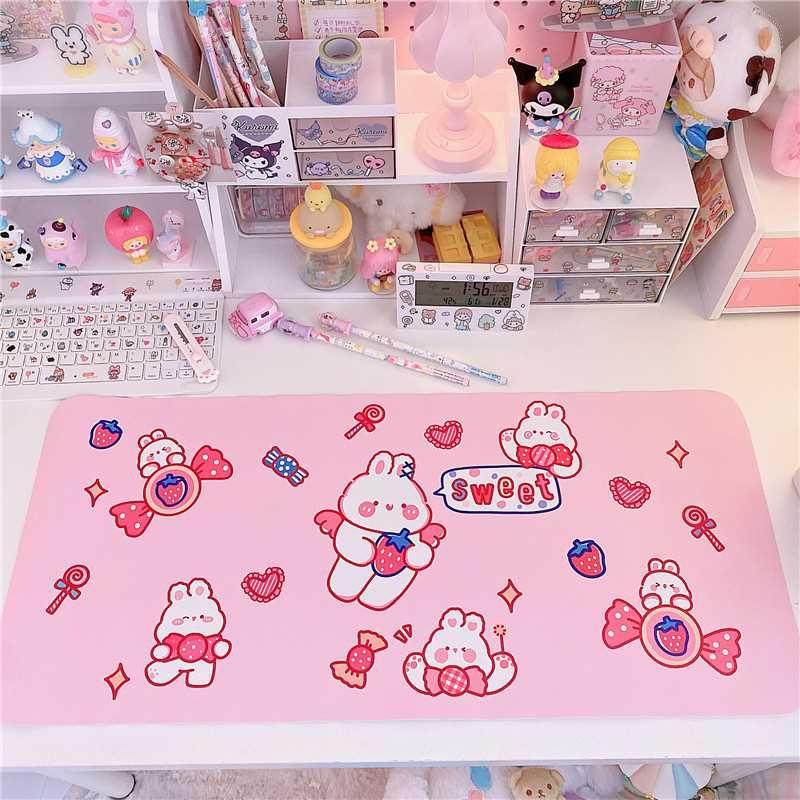Large Japanese Cute Mouse Pad Waterproof Desktop Oil-proof N