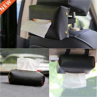 Hanging Armrest Leather Car Tissue Box Holder Auto Interior