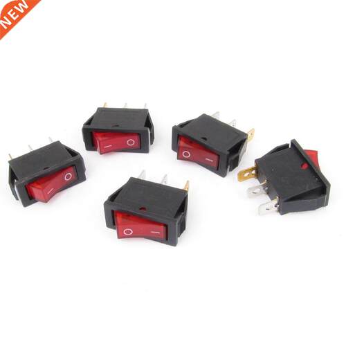 5pcs AC 250V/15A 3 Pns On-off Type SPST Boat Rocker Swtch