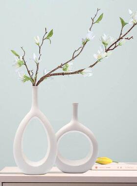 Flowers Vase Ceramic Vase Home Decoration Decoration White V