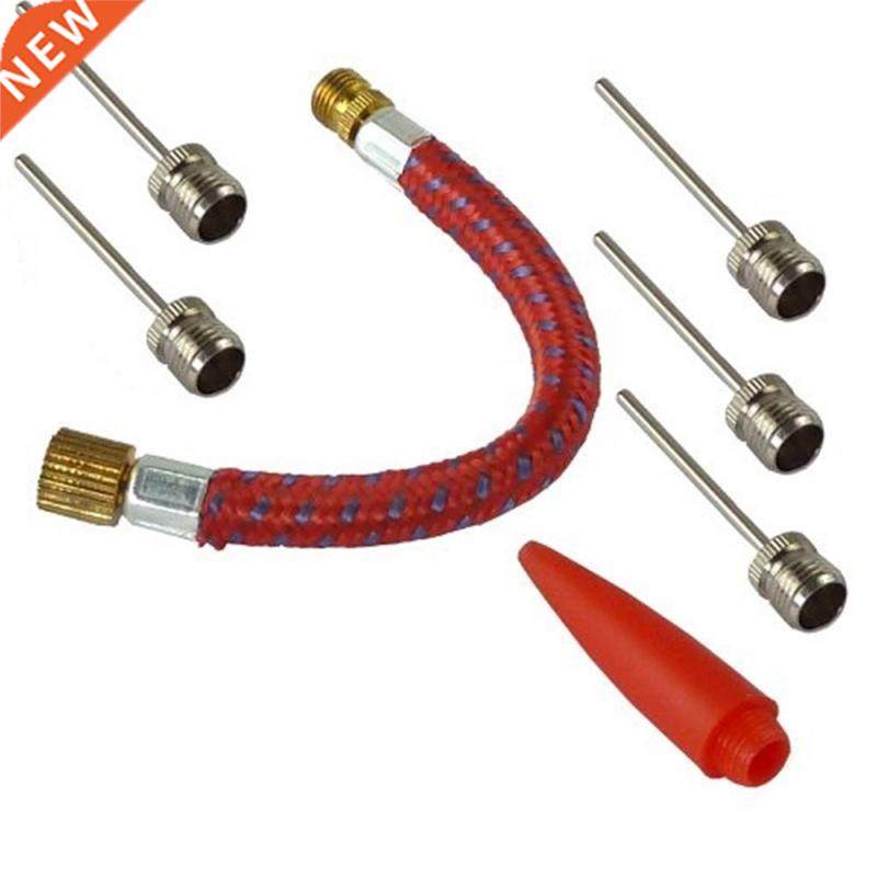 7PCS Bicycle Pump Adaptor Inflating Needle Hose Inflate Pum