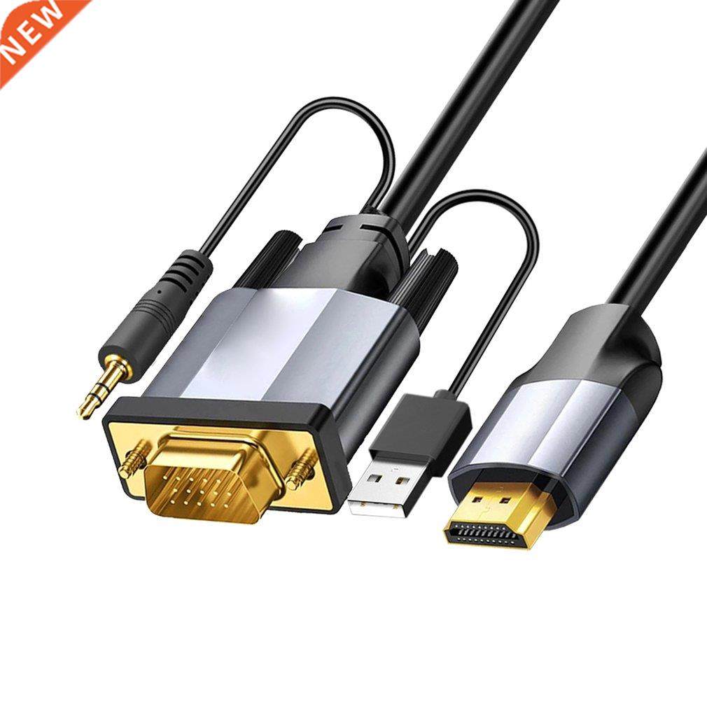 0.5m 1m 2m 3m 5M HDMI-compatible to VGA cable Audio Video Ad
