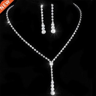 Earrngs Crystal Necklace Sets Brdesma Slver Brdal Plated