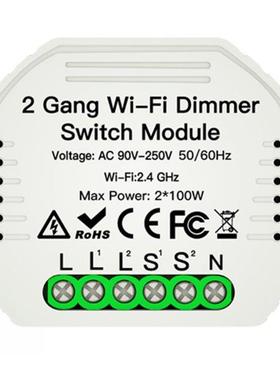 2 Gang  LED WiFi Dimmer Module APP Remote Control 2 Way S