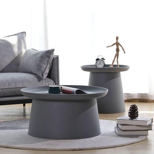 New Plastic Tea Table Round Coffee Table Modern Small Apartm