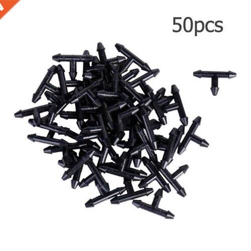50pcs 3/5mm Garden Hose Sprinkler T Shape Three Hole Micro D