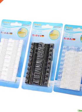 20Pcs/Set Cord Wire Cable Plastic Clips Self Adhesive Clamp