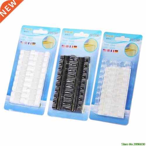 20Pcs/Set Cord Wire Cable Plastic Clips Self Adhesive Clamp