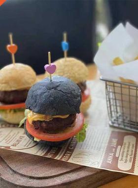 100PCS Frut Toothpcks Love Heart Cocktal Stcks Dsposabl