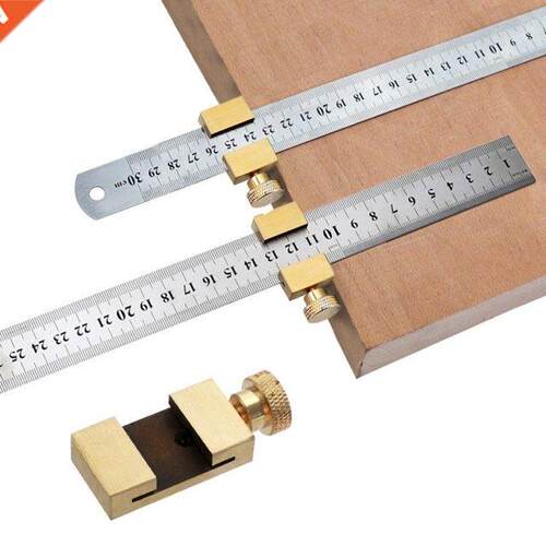 Woodworking Angle Scriber Stainless Steel Ruler Brass Locato
