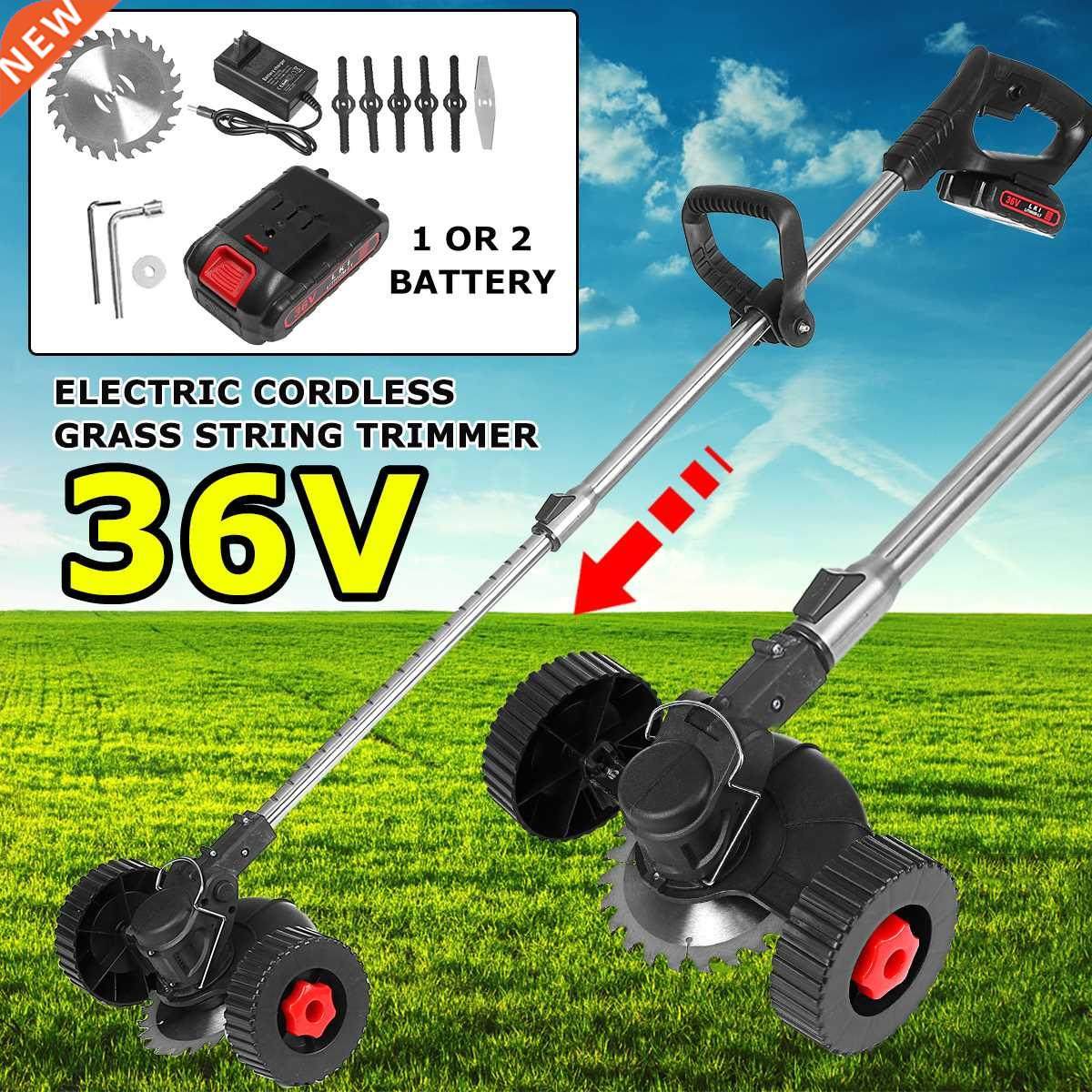 36V Electric Lwn Mower Cordless Grss Trimmer With Wheel d