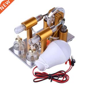 Double Cylinder Hot Air Stirling Engine Motor Model Educatio