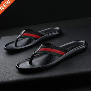 Coslony slippers men top shoe brands leather high quality bl