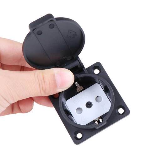 AC 250V Waterproof German Standard Power Outlet Single Plug