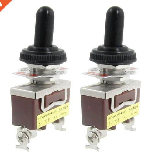 2X AC 250V 15A Momenty SPDT Toggle Switch With Waterproof