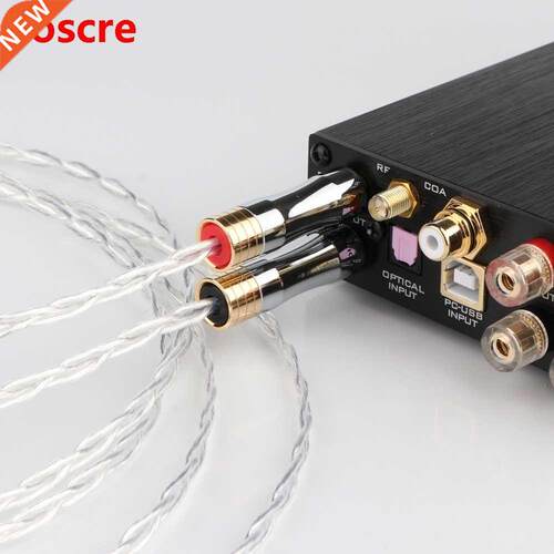 Hifi 8N OCC Copper Silver Plated RCA to RCA Cable RCA Plug