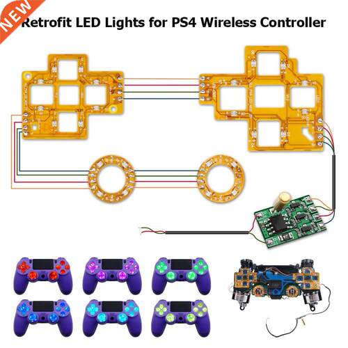 Multi-Colors Luminated D-Pad Thumicks Face Buttons DTF LED