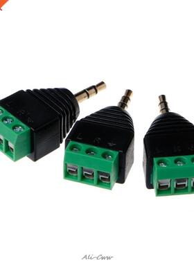 Connecteur mâle à vis 3 pièces 3.5mm 1/8 pouce | Stéréo