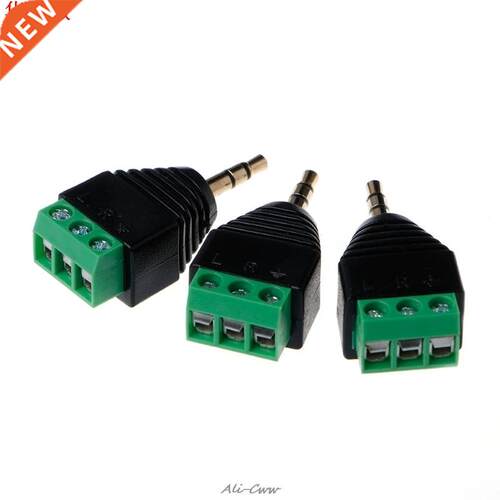Connecteur mâle à vis 3 pièces 3.5mm 1/8 pouce | Stéréo