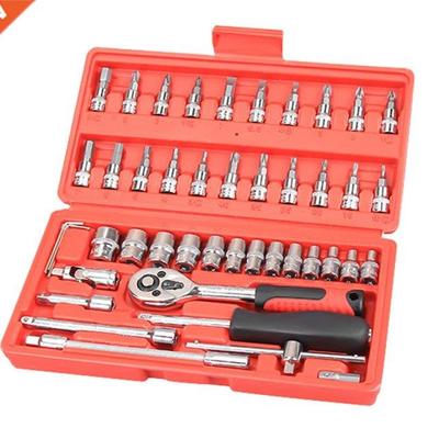 1/4-Inch Socket Set Car Repair Tool Ratchet Torque Wrench Co