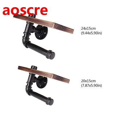 Wall Mounted Paper Roll Holder Partition Shelf Towel Storage