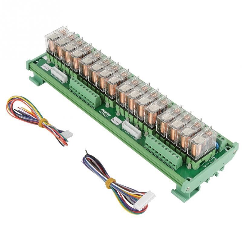 12V 16 Channels Relay Module for PLC Amplifier Board  DIN Ra