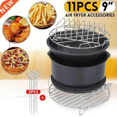 11pcs Air Fryer Accessories 9 Inch Fit for Airfryer 5.2-6.8Q