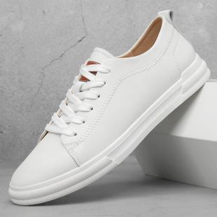 Classic shoes Men White Sneakers Soft genuine Leather Shoes