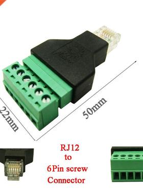 10pcs RJ12 Tel ADSL Plug Modular Plugs 6P6C for Solid Connec