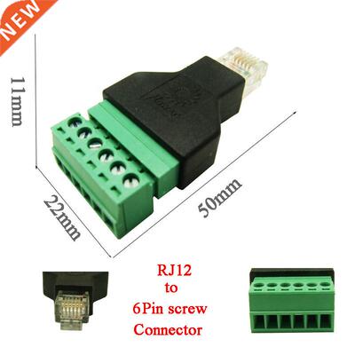 10pcs RJ12 Tel ADSL Plug Modular Plugs 6P6C for Solid Connec