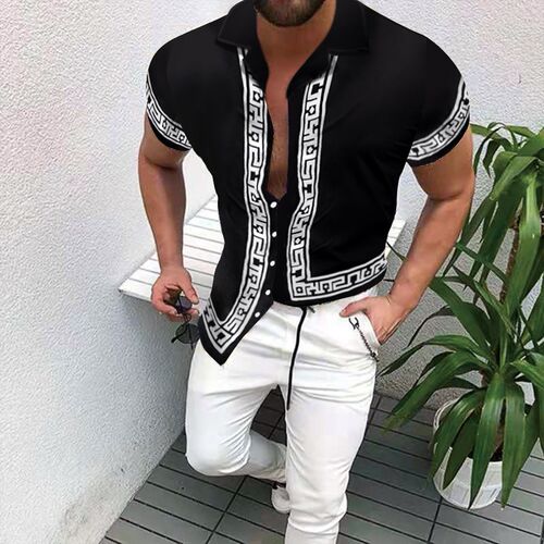 Summer Men's Printed Hawaii Casual Shirts 2021 Brand Streetw