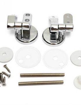 Alloy Replacement Toilet Seat Hinges Mountings Set Chrome wi