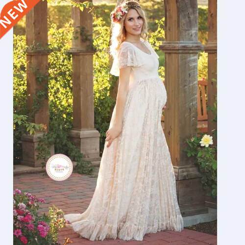 2017 Women White Skirt Maternity Photography Props Lace Preg