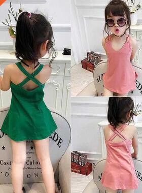 girl vest cotton dresses 2020 New Spring summer new baby chi